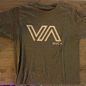 RVCA Charcoal Gray Logo Tee